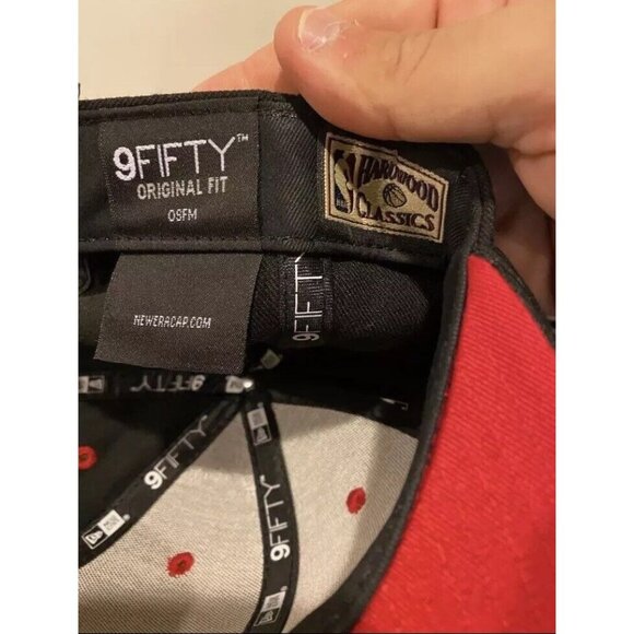 Chicago Bulls hat cap snap back black red New Era 9Fifty aztec basketball mens - Picture 12 of 12